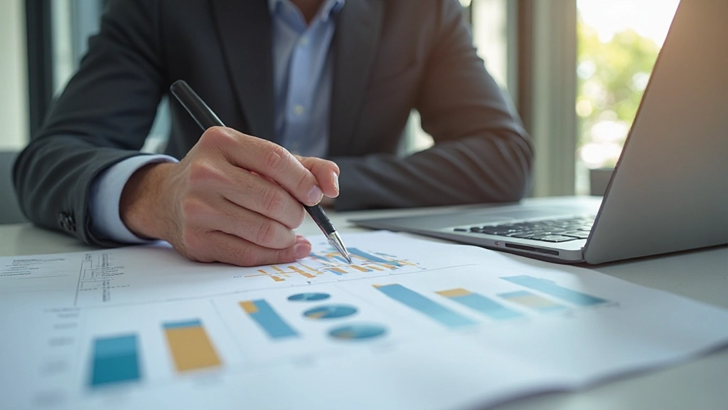 Karriereplanung mit Notizbuch und grafischen Analysen