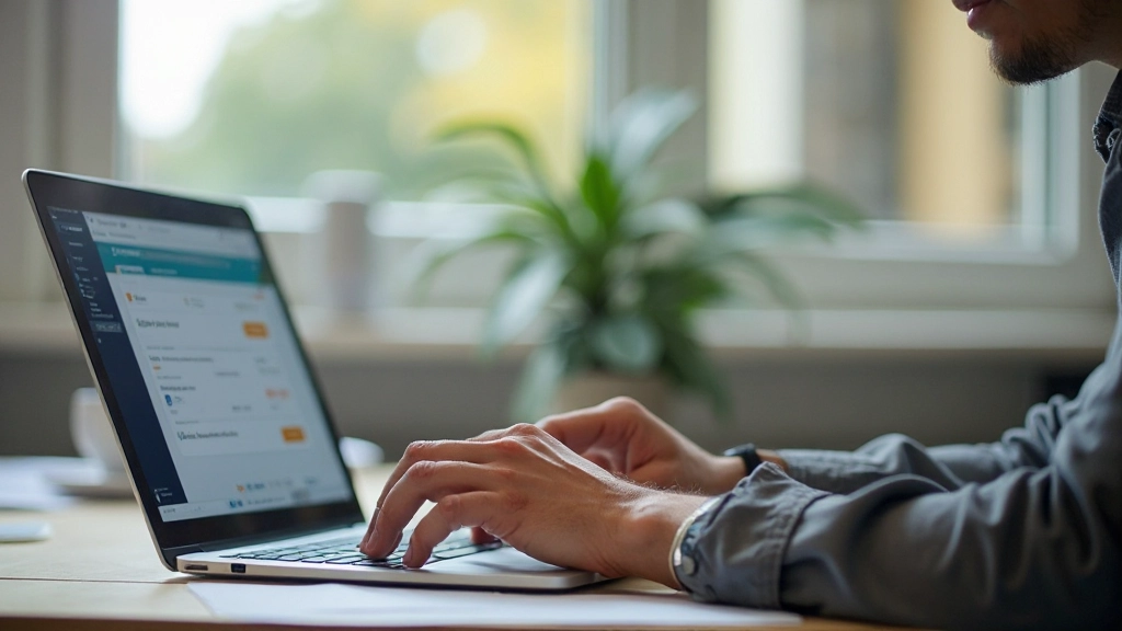 Online-Lernumgebung mit Laptop und digitalem Schulungskurs